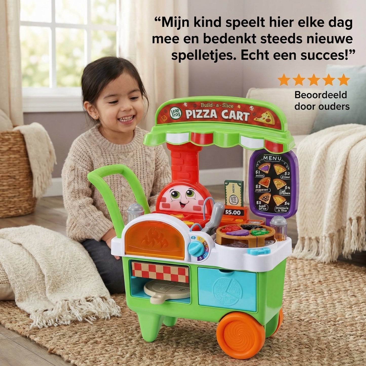 Interactieve pizzakar – Creatieve rollenspel keukenset voor eindeloze fantasie en speelplezier
