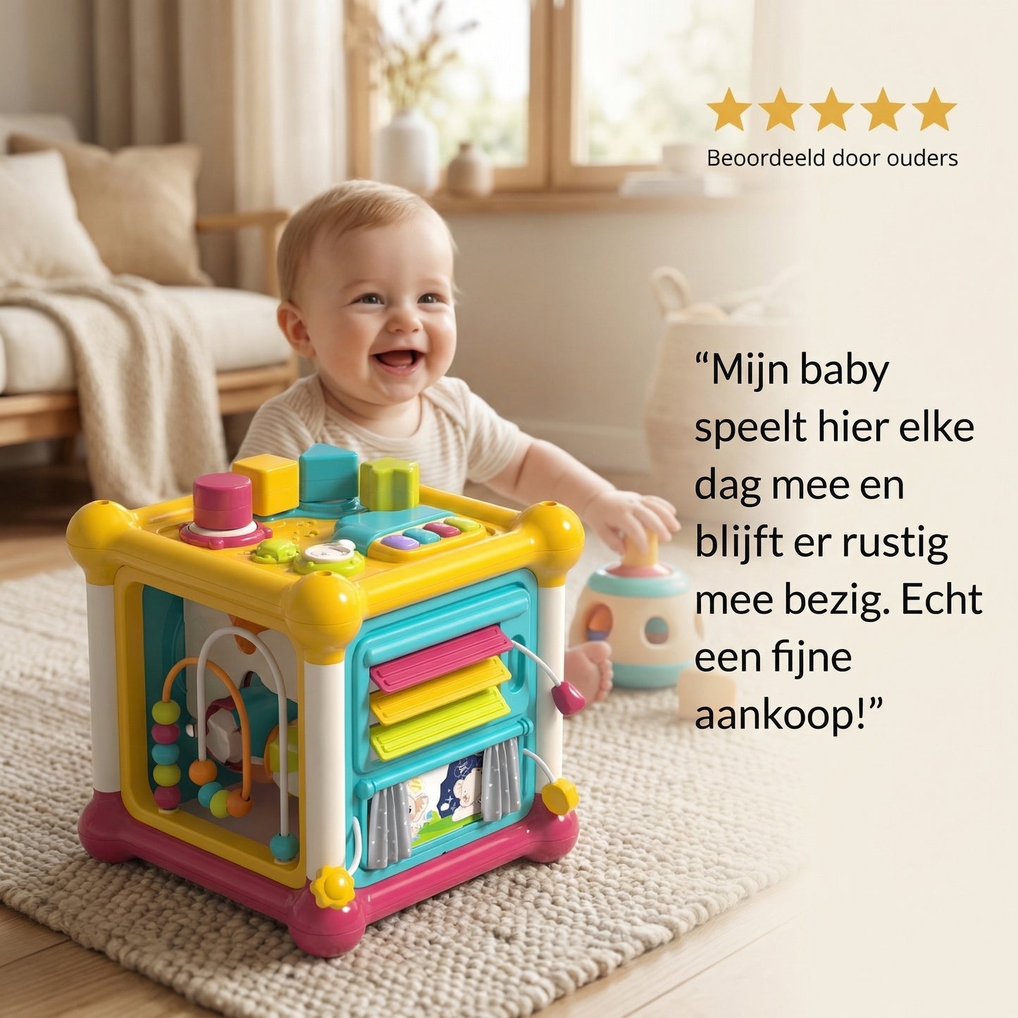 BusyCube – Interactieve activiteitenkubus voor baby’s