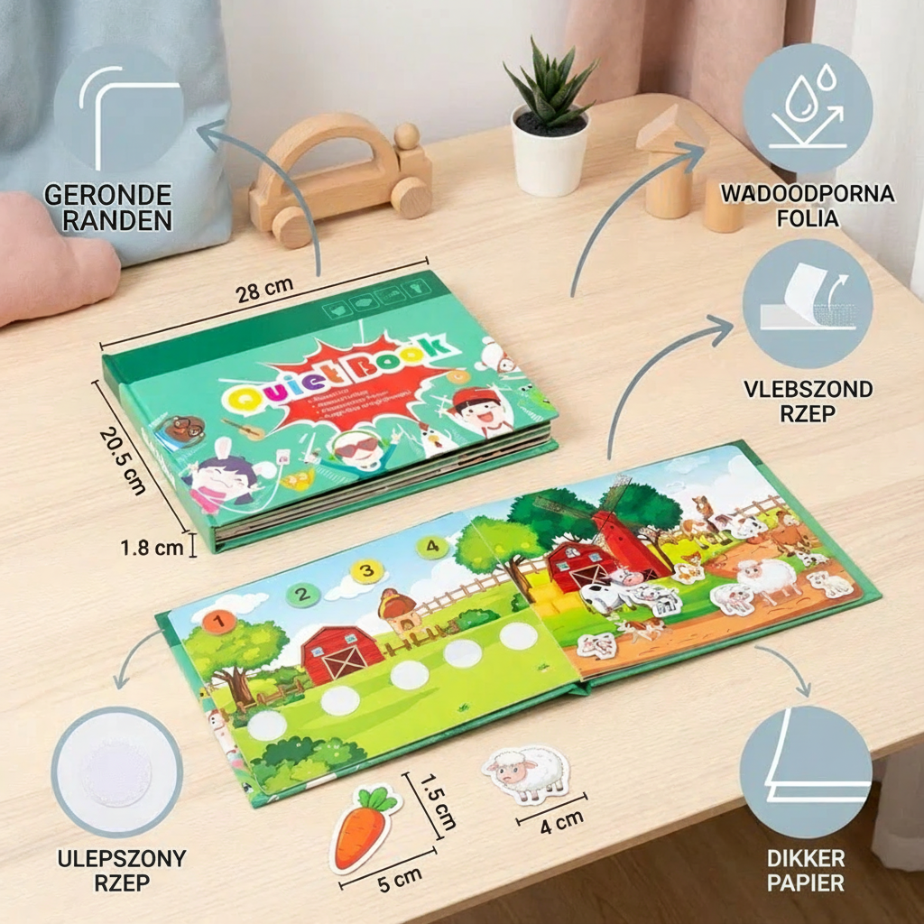 Montessori stickerboek voor kinderen – herbruikbaar educatief en interactief activiteitenboek