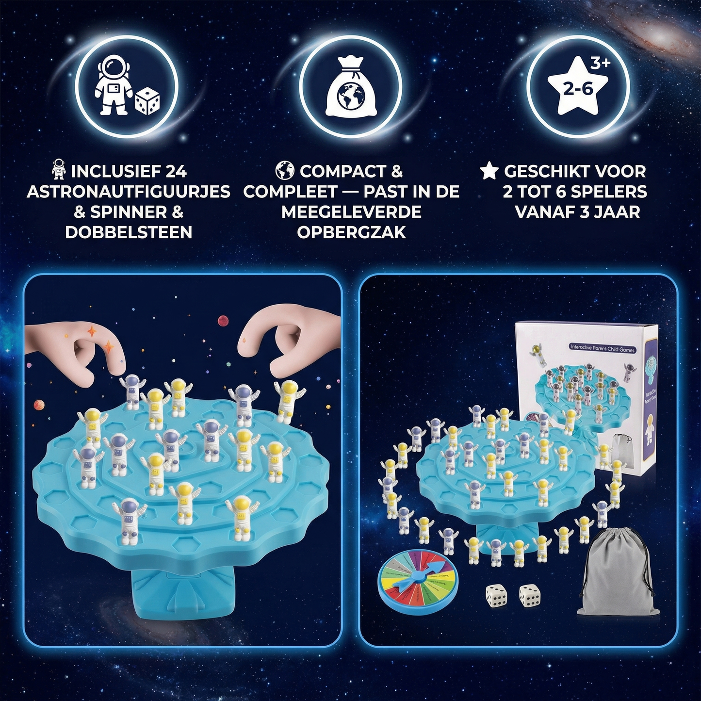 Balance Spaceman spel – interactief speelgoed voor ouder en kind