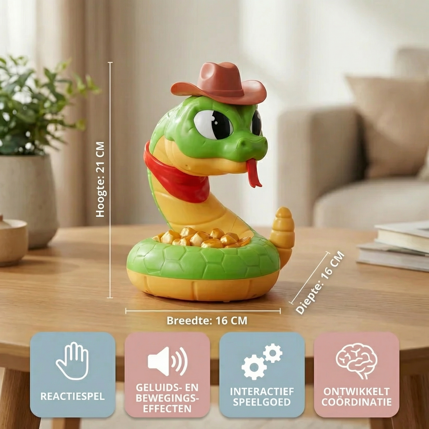 Interactief slangenspel – een spannende reflexgame voor kinderen