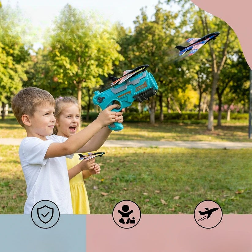 Kinder vliegtuiglauncher – buitenspeelgoed om te vliegen