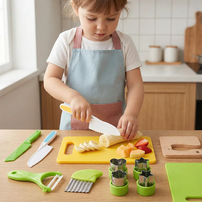 Kinder snijmes set │ Veilige en leuke keukentools om fruit en groenten te leren snijden