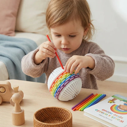 Montessori Sensorische Bal – Siliconen Speelgoed voor Kleurenleren en Motorische Ontwikkeling