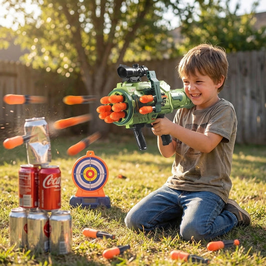 Automatisch Dart Blaster Speelgoed – Interactief buitenspeelgoed voor actie, beweging en spelen zonder scherm