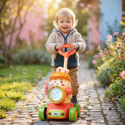 Lichtgevende zeepbellenauto – Duwspeelgoed voor kinderen