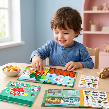 Montessori stickerboek voor kinderen – herbruikbaar educatief en interactief activiteitenboek