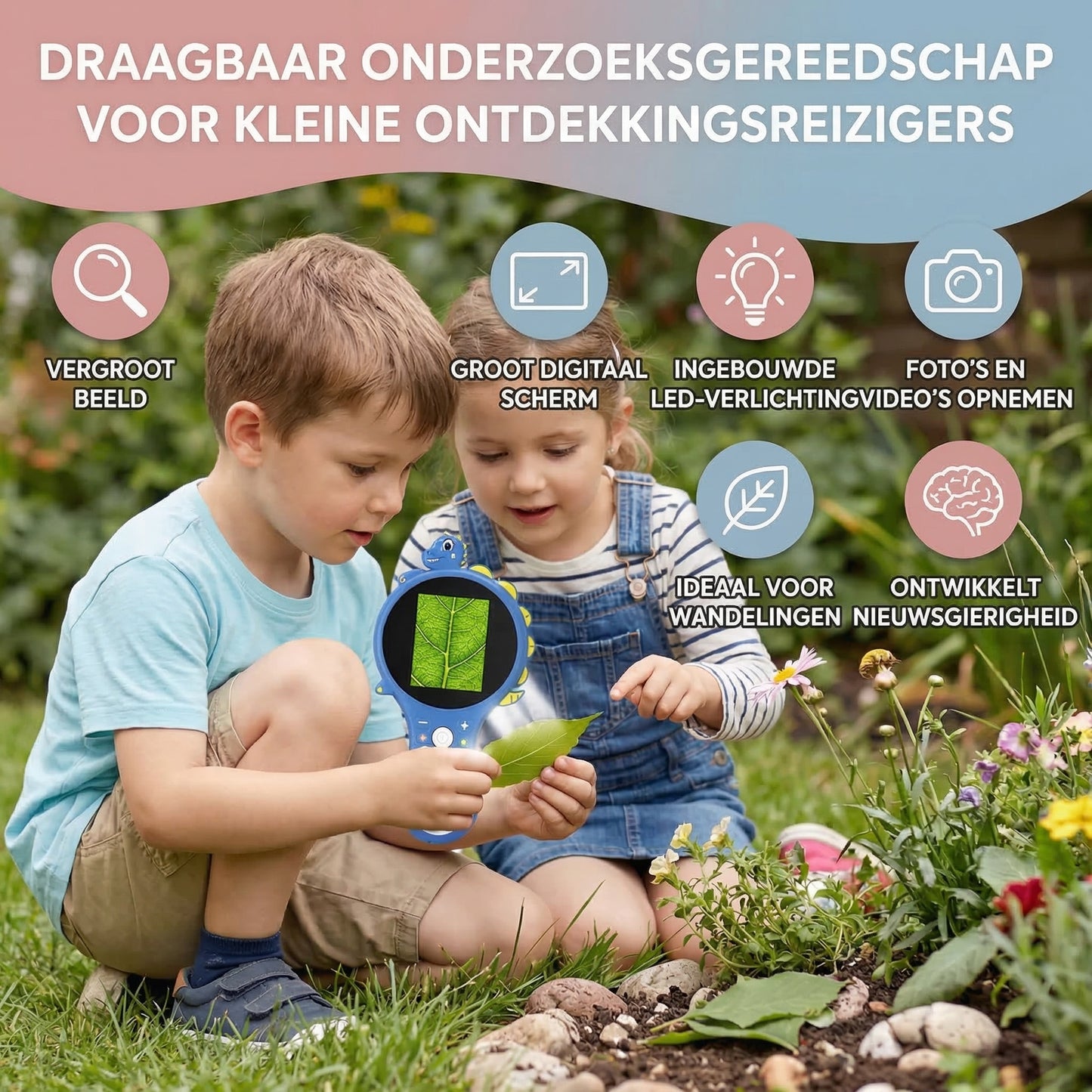 Kinder Videomicroscoop met Scherm – Draagbaar Onderzoeksinstrument voor Jonge Ontdekkers