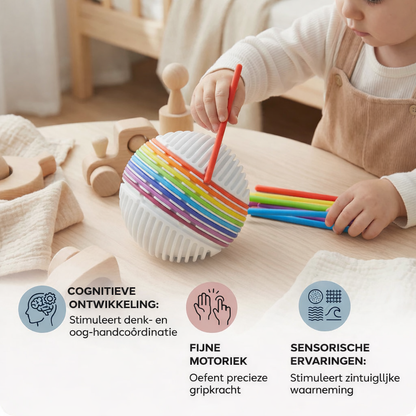 Montessori Sensorische Bal – Siliconen Speelgoed voor Kleurenleren en Motorische Ontwikkeling