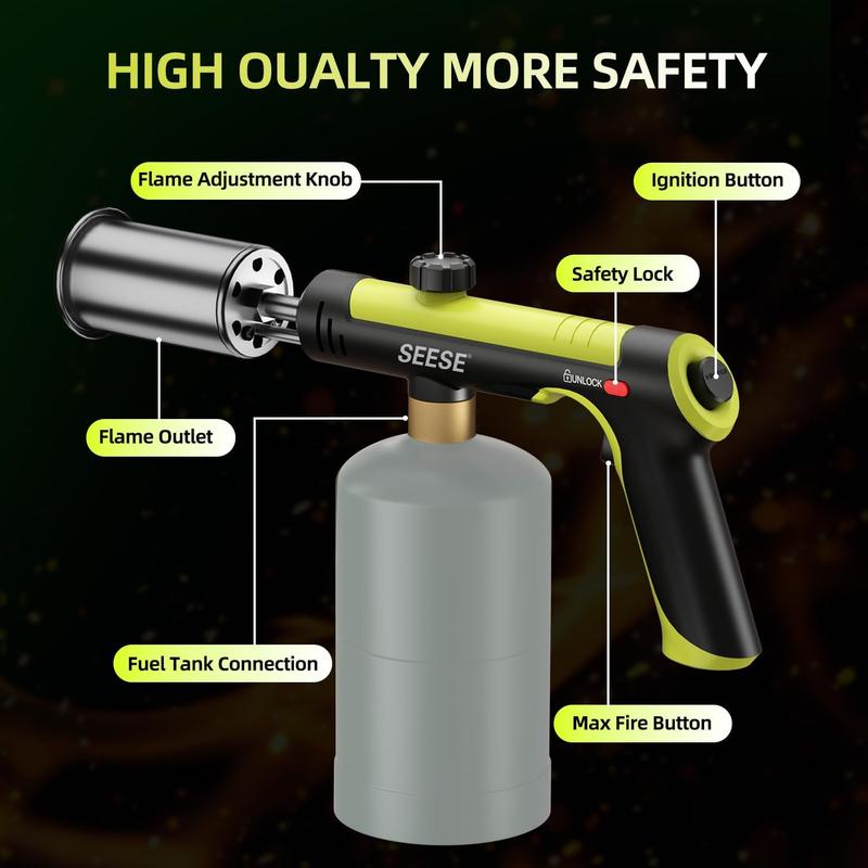 FlamePro Torch – Krachtige gasbrander voor BBQ, koken en buitengebruik