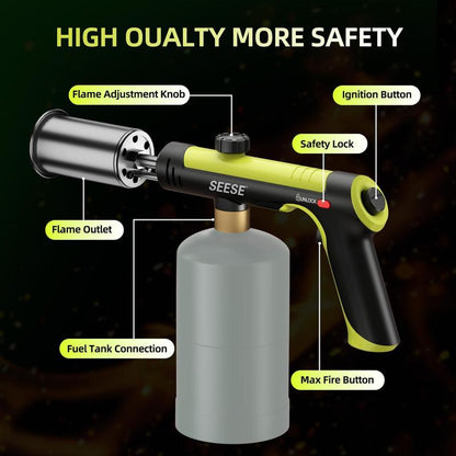 FlamePro Torch – Krachtige gasbrander voor BBQ, koken en buitengebruik