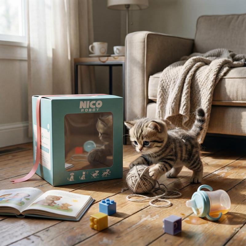 Interactieve Robotkitten – Realistisch Pluche Speelgoed dat Loopt, Met de Staart Kwispelt en Geluiden Maakt
