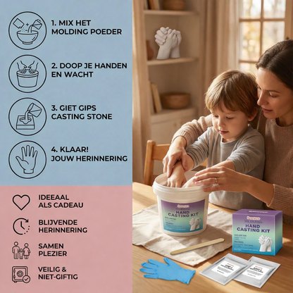 3D Handafdruk Gipsset voor Families en Koppels