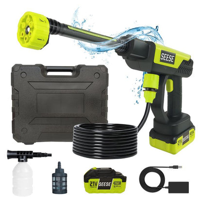 Draadloze Hogedrukreiniger 1000PSI – 21V Accu, 6-in-1 Nozzle & Opbergkoffer