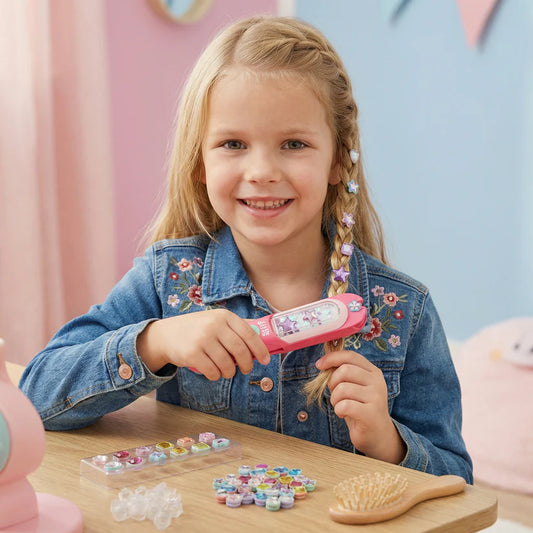 Haar-glitter steen stempelset voor kinderen – stylingkit met herbruikbare strasssteentjes