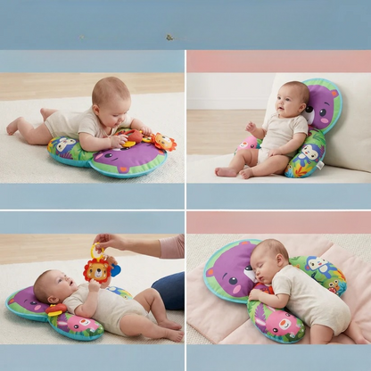 Buikligkussen voor baby’s met speelboog – ondersteunt zintuiglijke en vroege ontwikkeling