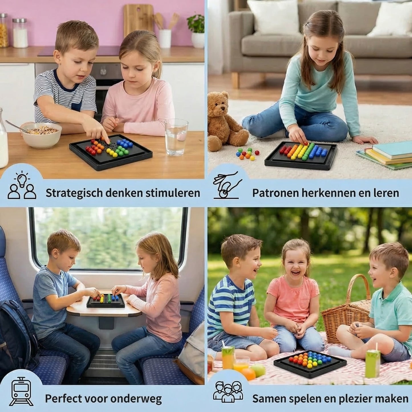 Kleuren Match logicaspel – interactief denkspel met ballen voor kinderen & volwassenen