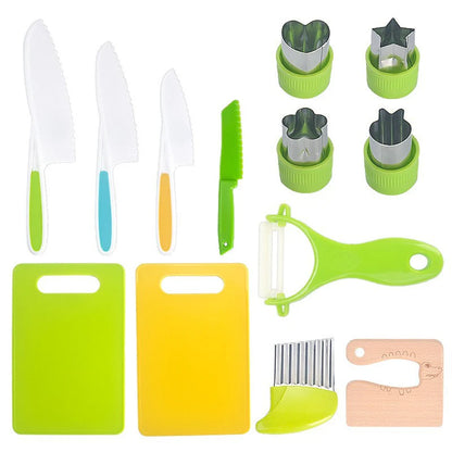 Kinder snijmes set │ Veilige en leuke keukentools om fruit en groenten te leren snijden