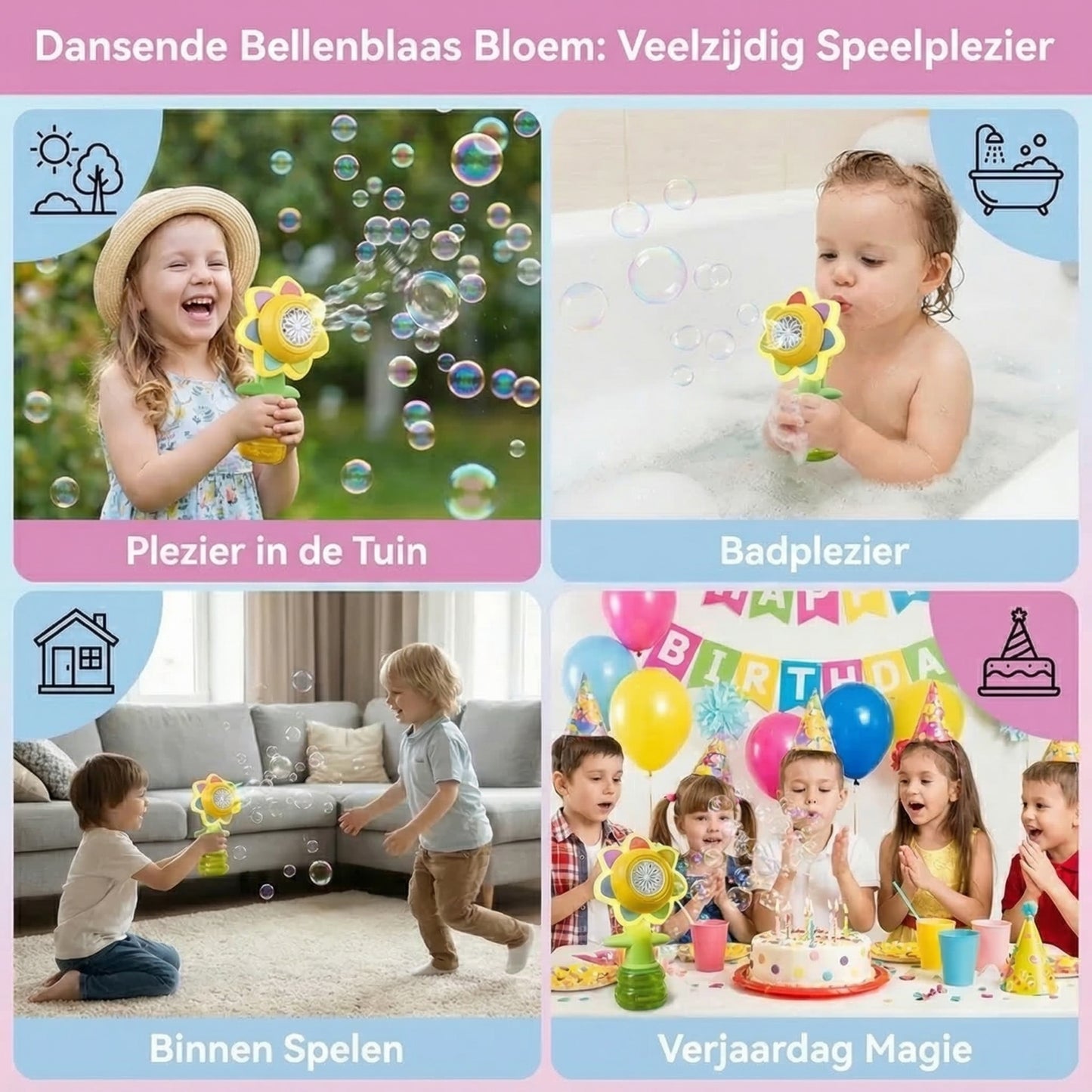 Dansende zeepbellenbloem