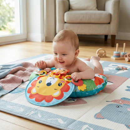 Buikligkussen voor baby’s met speelboog – ondersteunt zintuiglijke en vroege ontwikkeling