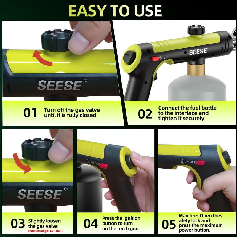FlamePro Torch – Krachtige gasbrander voor BBQ, koken en buitengebruik