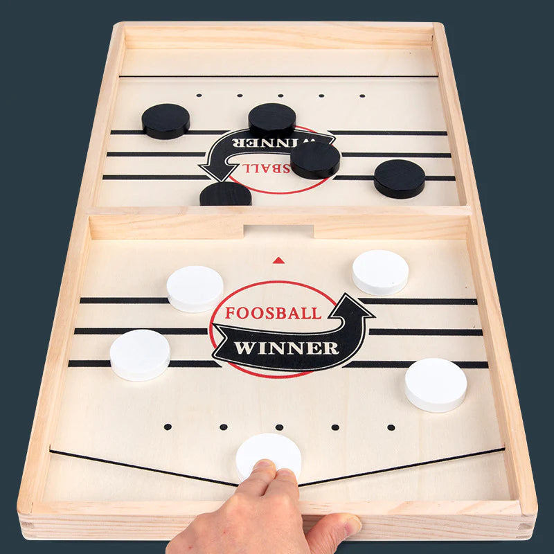 Houten slingerschaken bordspel