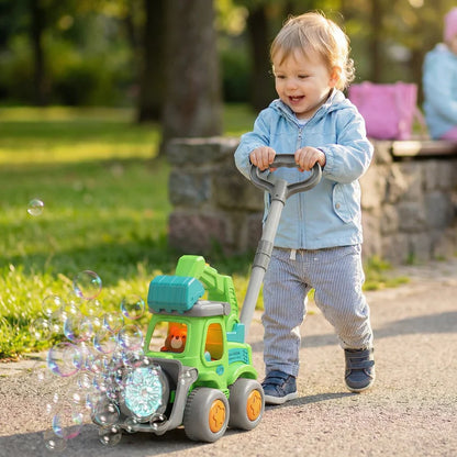 Lichtgevende zeepbellenauto – Duwspeelgoed voor kinderen