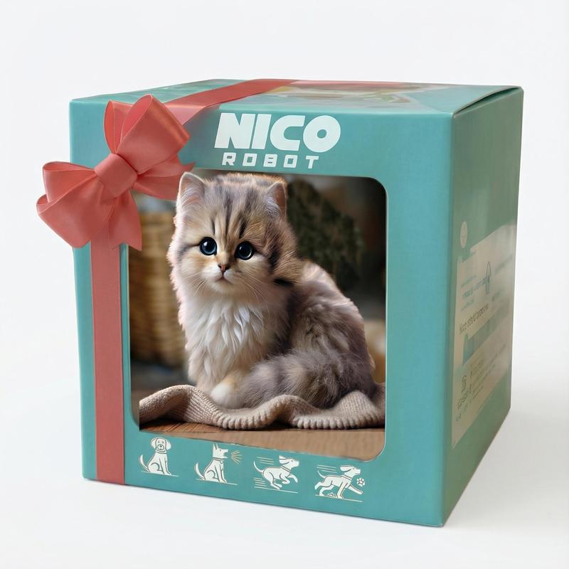 Interactieve Robotkitten – Realistisch Pluche Speelgoed dat Loopt, Met de Staart Kwispelt en Geluiden Maakt