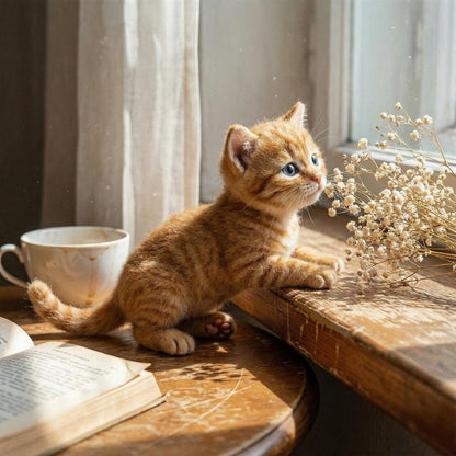 Interactieve Robotkitten – Realistisch Pluche Speelgoed dat Loopt, Met de Staart Kwispelt en Geluiden Maakt