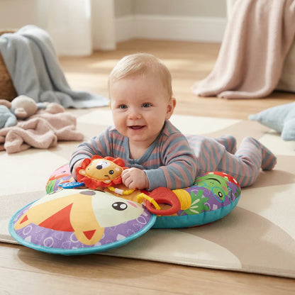 Buikligkussen voor baby’s met speelboog – ondersteunt zintuiglijke en vroege ontwikkeling