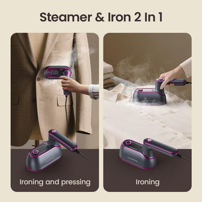 SteamPro 2-in-1 – Krachtige kledingstomer en strijkijzer