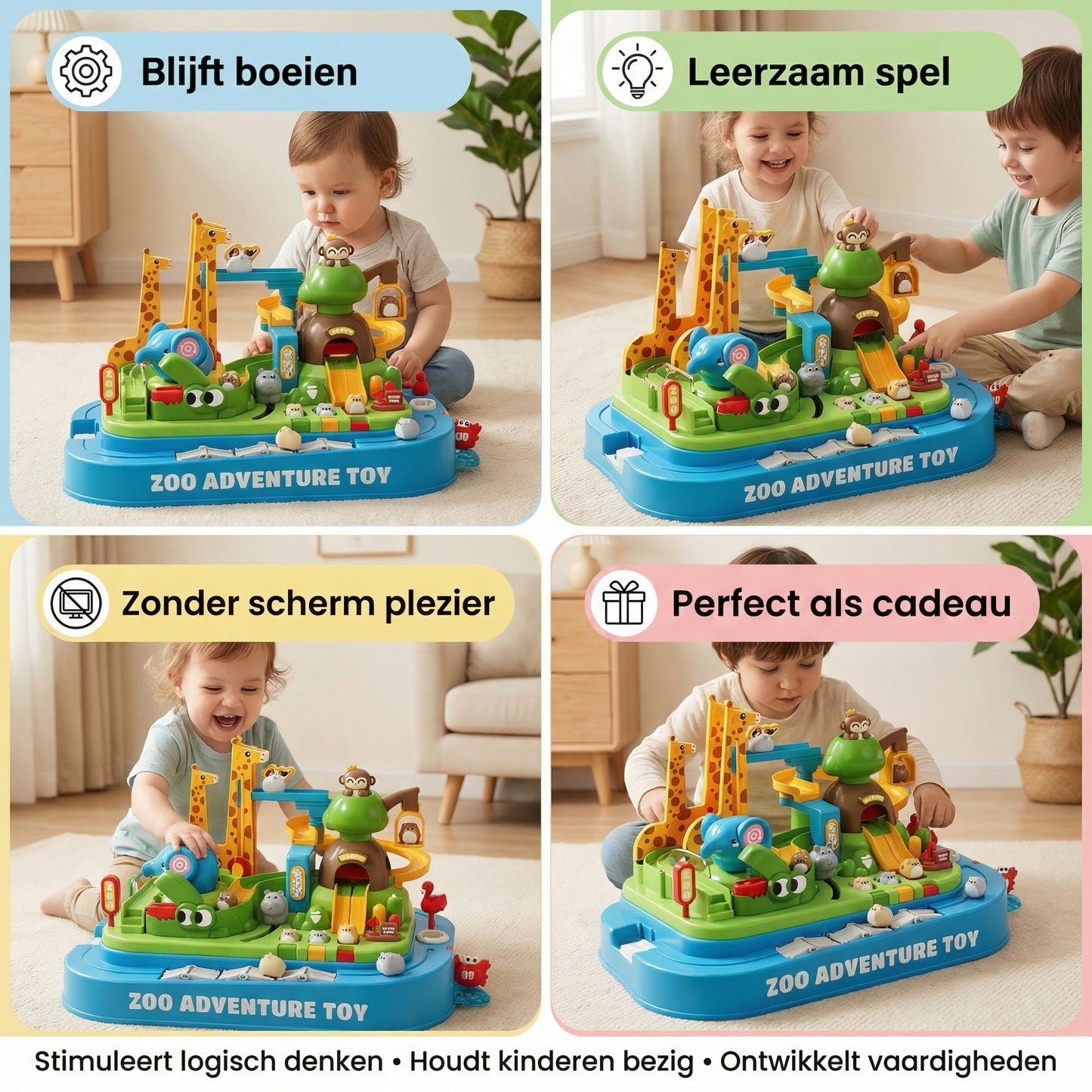 Zoo Avontuur Activiteitenspeelgoed – Interactief leerspeelgoed voor logica, motoriek en spelen zonder scherm