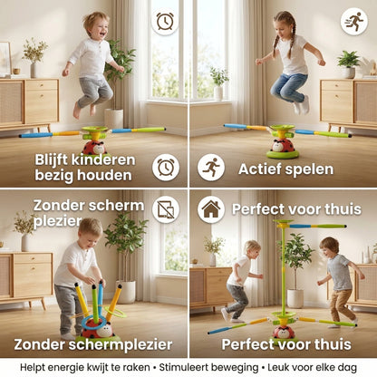 Interactief spring- en draaispel – Actief binnenspeelgoed voor energie kwijt en eindeloos plezier
