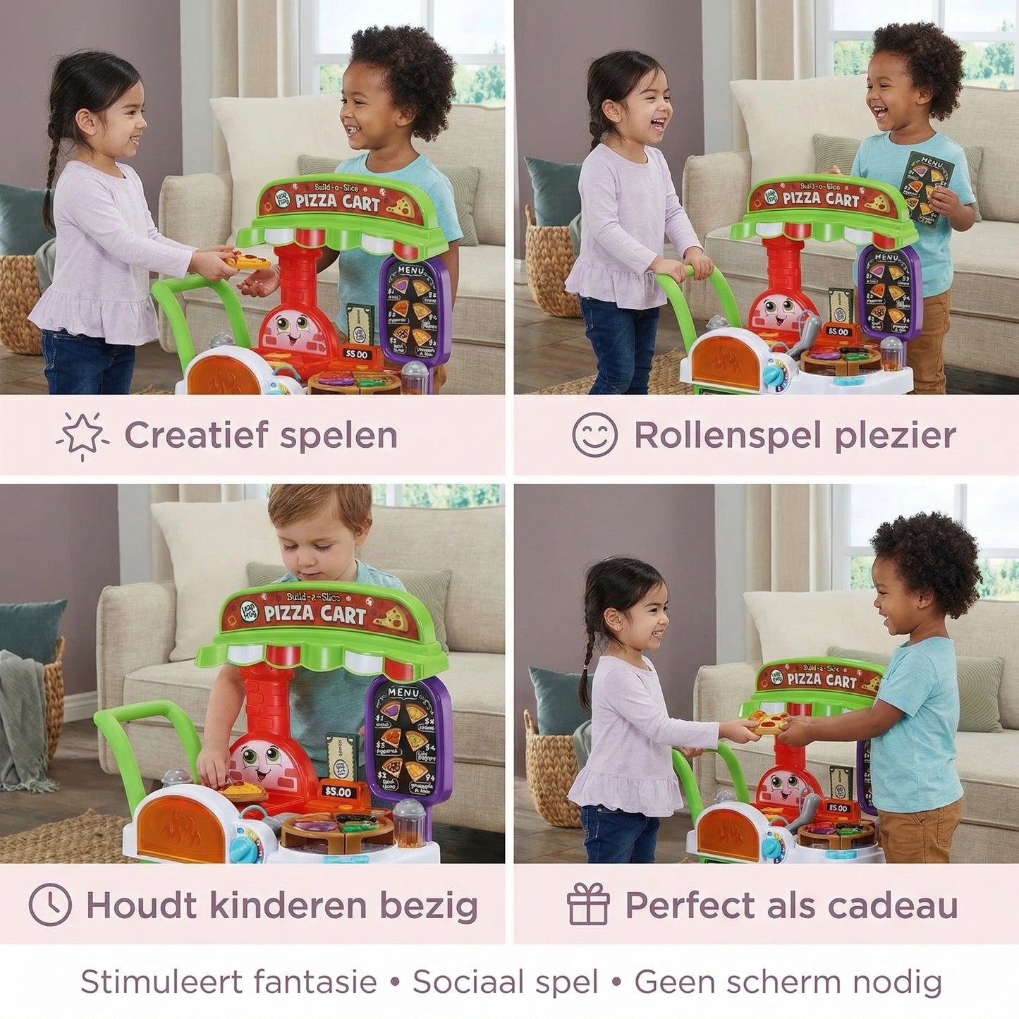 Interactieve pizzakar – Creatieve rollenspel keukenset voor eindeloze fantasie en speelplezier