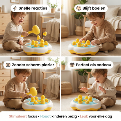 Interactief hamerspel – Stimuleert reactie, focus en houdt kinderen lang bezig