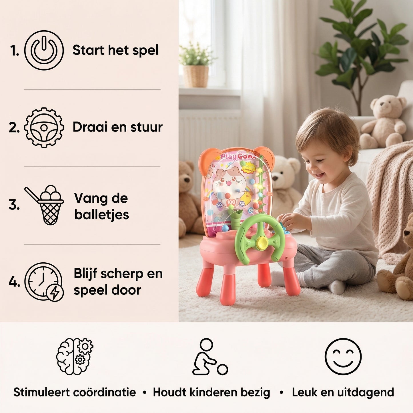 PlayDrive – Interactief baby speelpaneel met stuurwiel