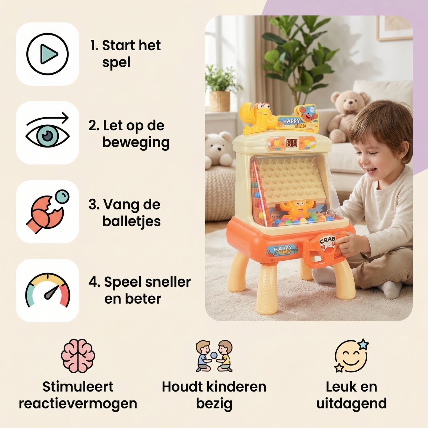 CrabCatch – Interactief ballenvangspel voor kinderen