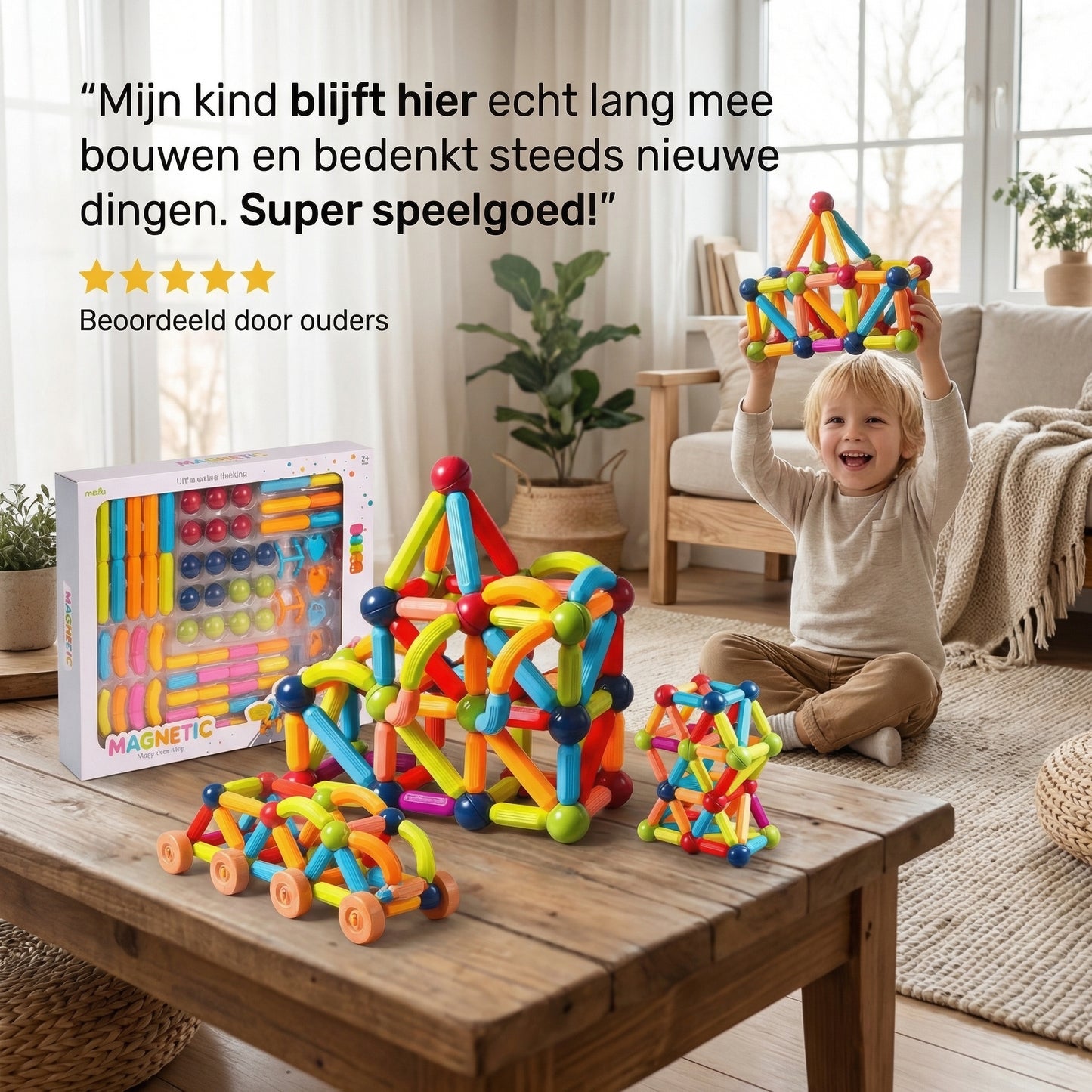 Magnetische 3D-constructieset – Creatief en educatief bouwspeelgoed voor kinderen