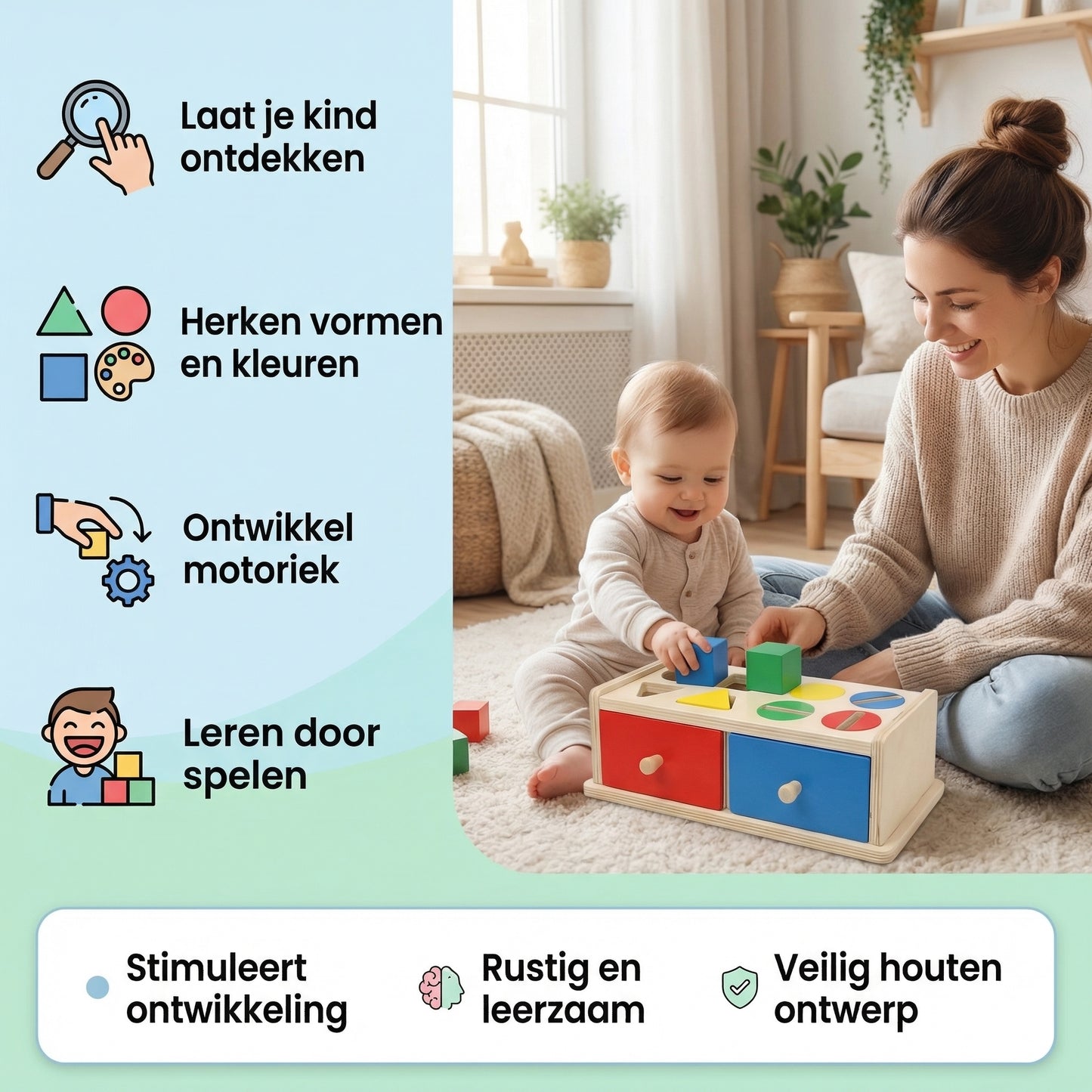 MontessoriBox – Educatief houten speelgoed
