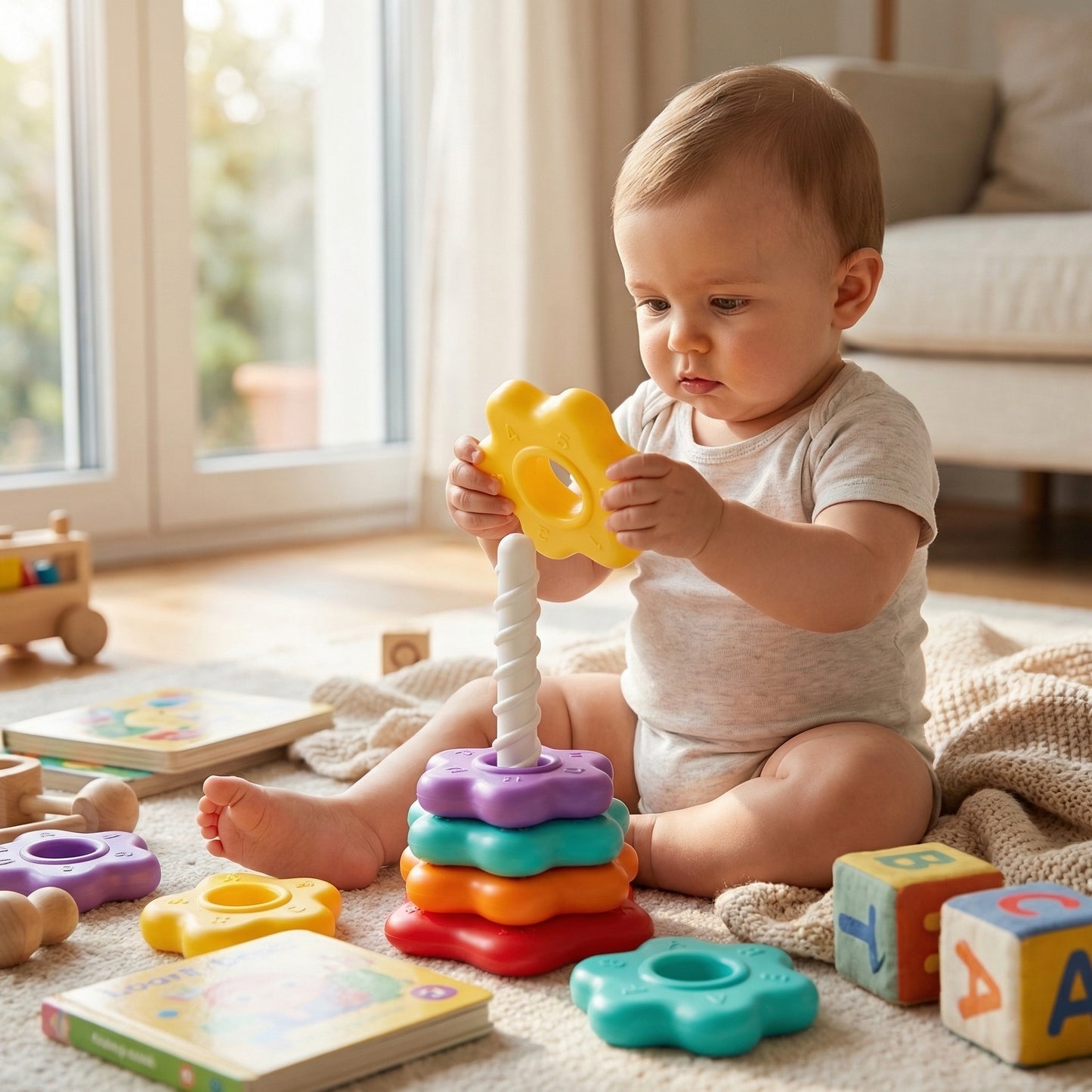 Montessori stapeltoren voor baby’s