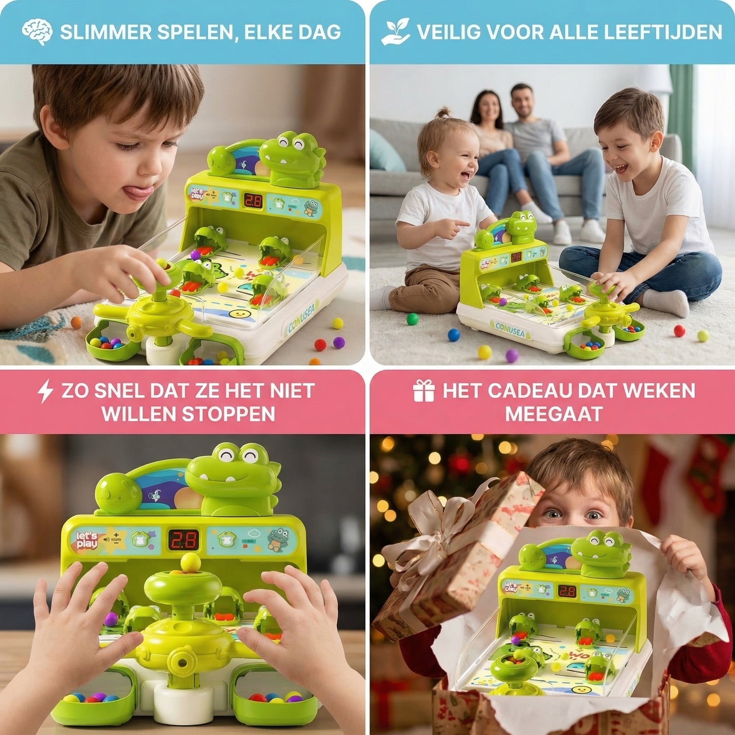 Krokodil schietspel met digitale scoreteller voor kinderen