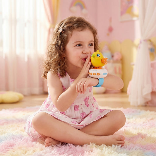 Interactief papegaai-polshorloge met stemherhaling voor baby’s en peuters