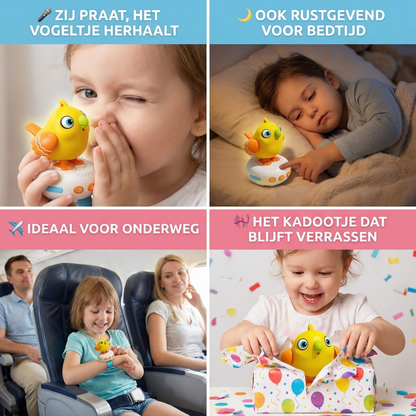 Interactief papegaai-polshorloge met stemherhaling voor baby’s en peuters