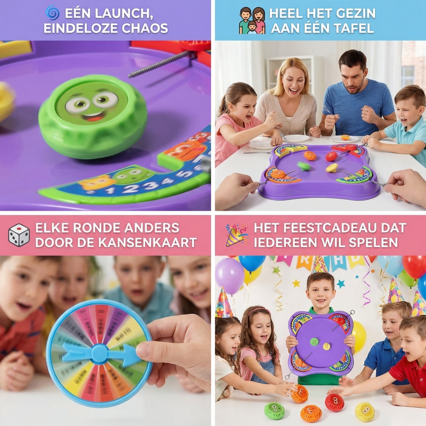 Gyro gevechtsarena met spinner-kansenkaart voor 2 tot 4 spelers