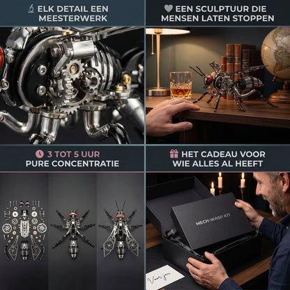 Mech-Wasp 3D-metalen bouwpakket met 150+ roestvrijstalen onderdelen