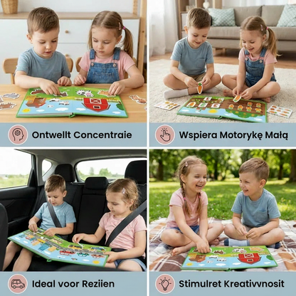 Montessori stickerboek voor kinderen – herbruikbaar educatief en interactief activiteitenboek