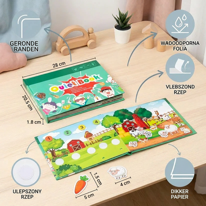 Montessori stickerboek voor kinderen – herbruikbaar educatief en interactief activiteitenboek