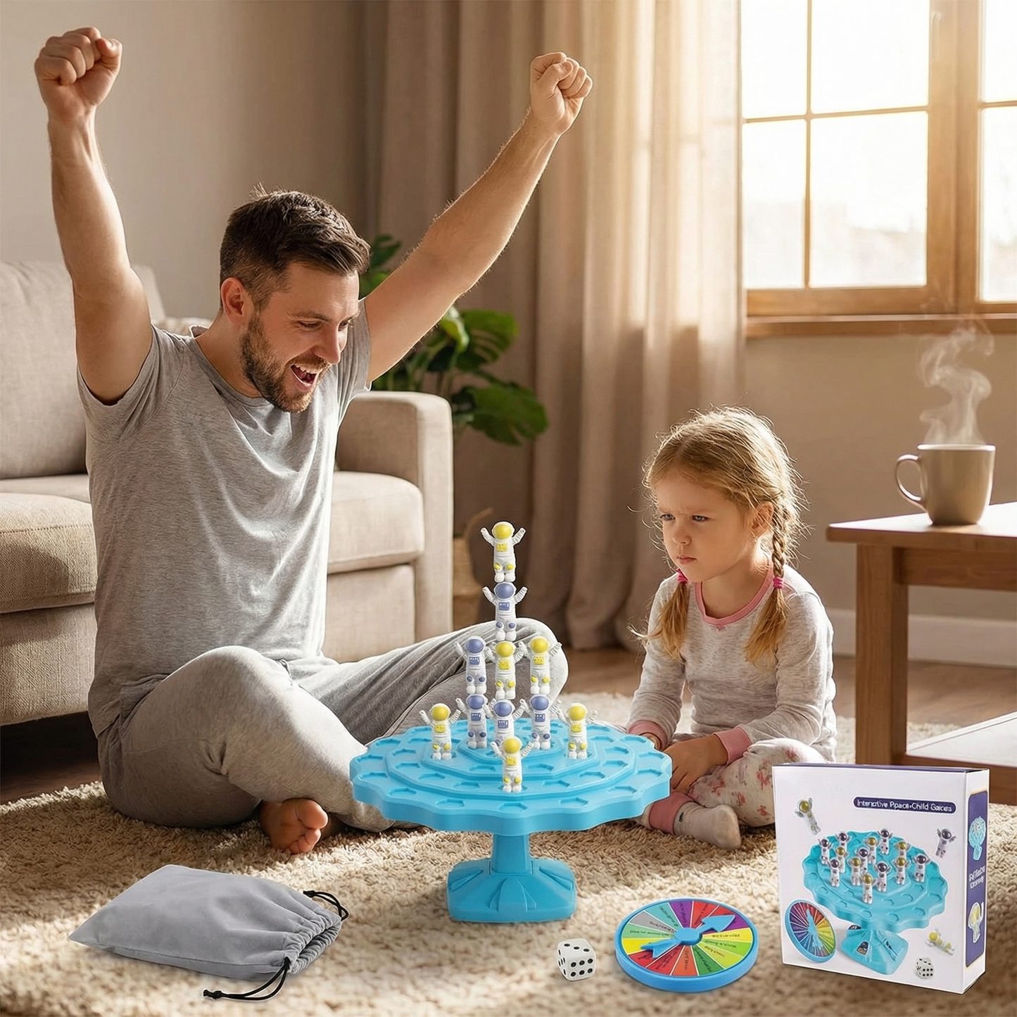 Balance Spaceman spel – interactief speelgoed voor ouder en kind