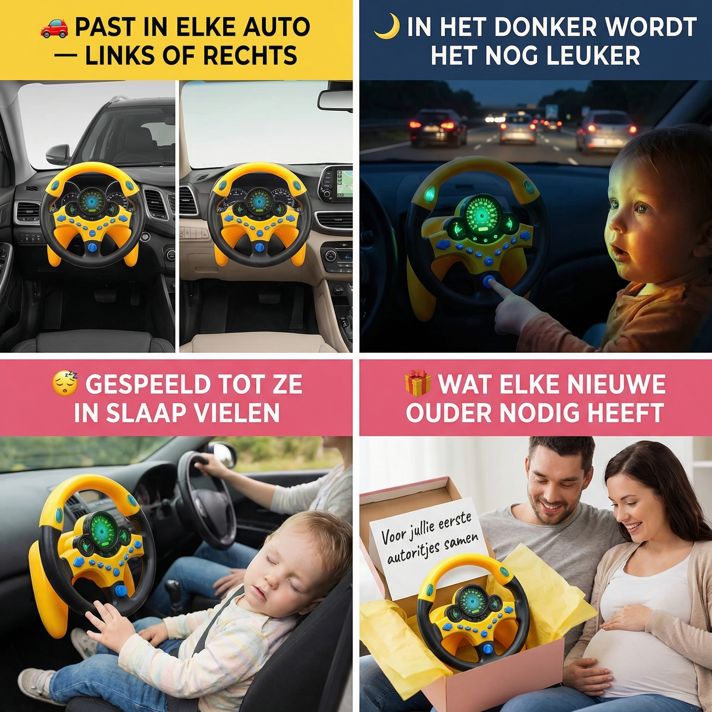 Interactief lichtgevend stuur speelgoed – educatief rijplezier voor baby’s en peuters