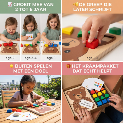 Kleuren- en vormen sorteerspel voor kinderen – interactief leerspeelgoed